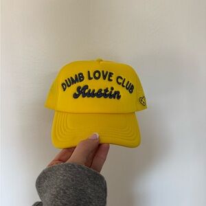 Yellow  Cap with Blue Embroidery